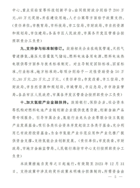 濰坊市發布了《關于支持氫能產業發展的若干政策》.png