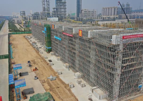 中建安裝新材料與氫能源丙烷脫氫設備Ⅱ項目土建基建施工基本完成